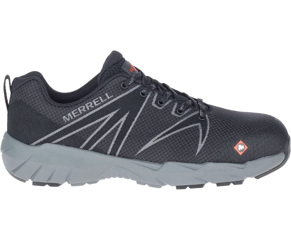 Buty Sportowe Merrell Męskie Czarne - Fullbench 55 Alloy Toe Wide Width - 526473-XZK